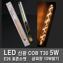 LED 에디슨전구 / 신광 COB T30 6W E26